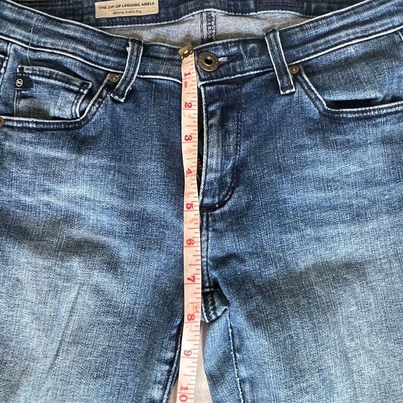 AG Adriano Goldschmied The Zip-Up Legging Skinny Ankle Mid Wash Jeans Sz 26 R - Picture 4 of 8